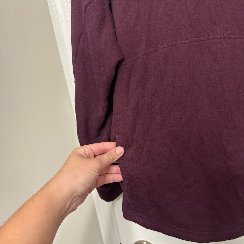 PINK Victoria's Secret Burgundy Quarter Zip Sweater - Picture 2 of 5